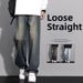 Men's Vintage Washed Jeans – Relaxed Straight Leg Wide Fit High Street Casual Pants (Retro, Black, Mud Yellow, Light Blue, Cement Gray)_mkmklike.com