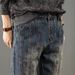 Men's Clothing Men's Slimming Straight Leg Jeans Trendy Loose Fit Retro Style For Autumn Winter For Formal & Casual_mkmklike.com