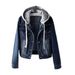 Women's Clothing Denim Jacket For Women Spring New Style Long Sleeved Slim Hooded Short Jacket Versatile Top Trend_mkmklike.com