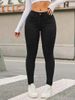 High-Waist Skinny Jeans For Women - Butt-Lifting Stretch Denim Pants (Sizes 25-32, Black, Grey, Blue)_mkmklike.com