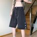 Men's Denim Summer Thin 2021 New Five-Point Brand Ins Korean Style Trendy Mid-Length Shorts_mkmklike.com
