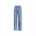 European and American foreign trade cross border supply casual retro loose denim trousers for women_mkmklike.com
