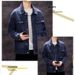 Vintage Washed Denim Jacket – Oversized Distressed Coat With All-Over Print, Unisex Streetwear Essential_mkmklike.com