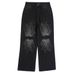High Street Rhinestone Distressed Knee Jeans Men's Punk Trendy Personality Loose Wide-Leg Straight Long Pants_mkmklike.com