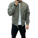 Men's For Spring And Autumn, Slim Fit Flight Suit, Stand Collar Casual Outerwear, Youth Versatile Slimming Baseball_mkmklike.com