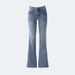 In-stock American Retro Style Low-waist Flared Jeans Women, Slim-fit, Stretchy, Suitable Autumn And Winter, Available_mkmklike.com