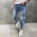 Men's Loose Wide Leg Denim Trousers Fashionable Leopard Print Trendy And Comfortable Long Pants European And American Style_mkmklike.com