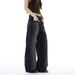 Men's Clothing Vintage Washed Loose Fit Wide Leg Jeans For Men - Straight Leg Casual Denim Pants (Black, S/M/L/XL/2XL)_mkmklike.com