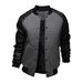 Men's Clothing supply new large pocket leather sleeve men's baseball jacket stand collar jacket J04_mkmklike.com