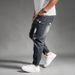 Summer New Ripped Jeans Men's 9-point Trendy Brand Patch Mid-waist Large Size Thin Denim Nine-point Pants Men's Fat_mkmklike.com