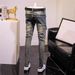 New Trendy Brand Men's Ripped Jeans Trendy Personality Slim Fit Small Feet Long Pants Retro Old Splicing Locomotive_mkmklike.com