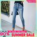 Women's Clothing Denim Slim Fit and High Elastic Denim Pants Casual Jeans_mkmklike.com