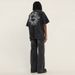 Men's Clothing Stitching Washed Black Flared Jeans High Street Style Cleanfit Pants Hiphop Trousers_mkmklike.com