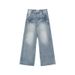 Men's Flared Jeans Summer Loose Casual Straight Leg Trousers Vintage American Retro Style Floor Length_mkmklike.com
