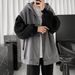 Hong Kong Style Casual Cardigan Jacket For Men, Autumn And Winter, Fleece Lined, Thickened, Korean Trendy Patchwork_mkmklike.com