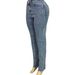 Women's Clothing Slim Fit Rhinestone Studded Pocket Ripped Frayed Hem Jeans_mkmklike.com