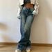 High Waisted Wide Leg Jeans for Women European American Style Retro Washed Straight Leg Loose Fit Slimming Floor Length Sexy Denim Trousers_mkmklike.com
