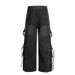 Post-apocalyptic Punk Multi-Pocket Cargo Ripped Jeans Trendy High Street Design Loose Straight Pants For Men_mkmklike.com