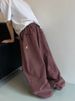 Men's Clothing High Street Trendy Brand Small Flame Embroidered Oversized Jeans For Men, American Retro Style, Washed, Loose, Floor Length_mkmklike.com