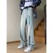 Nordmann Tie-Dye Jeans Men American Style Trendy Hip-Hop Autumn Winter Loose Straight Japanese Retro Casual Pants_mkmklike.com