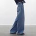 Women's Clothing Retro Street Fashion Waist Design High Waist Casual Loose Straight Jeans_mkmklike.com