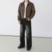 Retro Gradient Washed Jeans Loose Wide Leg Pants Korean Style Trendy Straight Leg Trousers For Men Spring Collection_mkmklike.com