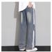 Men's Clothing Straight Leg Wide Leg Pants Trendy American Style Three Stripes Long Trousers New Fashion_mkmklike.com