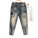 Men's Clothing Street Washed Distressed Fashion Jeans Straight Loose High Street Vibe Style Long Pants_mkmklike.com