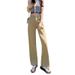 European And American Style 2025 New Solid Color Jeans For Women Drape Loose Slim High Waist Straight Pants Women Casual Trousers_mkmklike.com