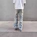 Light Blue Ripped Jeans For Men, Summer Hip-hop Distressed Pants, European And American Street Style Straight-leg_mkmklike.com