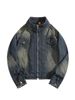Loom 2023 Spring Autumn Style Unique Design Motorcycle Denim Trendy Brand European And American Streetwear Jacket Couple_mkmklike.com