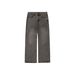 "Y2K Streetwear Cement Gray Wide-Leg Flared Cleanfit Jeans For Women - High Waist Washed Denim Pants With Straight Hem, Stretch-Free Comfort,_mkmklike.com