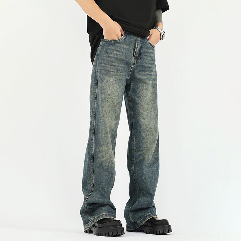 Nordmann American Retro Wahed Vintage Jean For Men, Autumn And Winter Trendy Cool Caual Pant, High Street Looe Straight_mkmklike.com