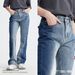 Men's Distressed Bootcut Jeans – Retro Loose Fit Wide Leg Denim Pants (S-XL, Black Gray & Blue)_mkmklike.com