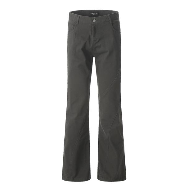Men's Clothing Vintage Flare Jeans Retro Stretch Denim Pants With Cleanfit Slimming Design, Comfortable Loose Fit, Classic Black & Gray_mkmklike.com