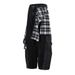 Two-Piece Loose Scimitar Pants Niche Trendy Brand Men's Fashion Design Plaid Detachable Zipper Curved Wide-Leg_mkmklike.com