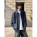 2025 Spring Versatile Couple's Top Design Sense Denim Jacket Men's Loose Casual Washed_mkmklike.com