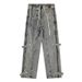 Men's Loose Fit Drawstring Jeans – American & Korean Style Retro Wide Leg Denim Pants (S-3XL, Comfortable & Trendy)_mkmklike.com