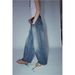 Vintage Washed Distressed Banana Fit Low-Rise Cotton Jeans For Men & Women - Retro Relaxed Fit Denim Pants With Faded Details_mkmklike.com
