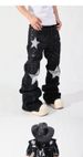 Vintage Ripped Hot Diamond Star Jeans Men's Teen Hip Hop Rock Old Flared Pants_mkmklike.com