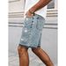 Men's Summer Denim Shorts Capri Pants Rhinestone Snowflake Wash Top Selling Item European Size_mkmklike.com