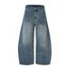 American High Street Scimitar Jeans Men's Washed Vintage Design Three-Dimensional Tailoring Loose Wide-Leg Pants_mkmklike.com