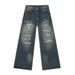 MTLCLOTHES Men's Clothing | New Autumn Arrivals: Unique Street-style Distressed Vintage Jeans, Loose And Versatile_mkmklike.com