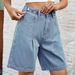 Women's Clothing Spring And Summer Washed Waist Adjustable Denim Shorts_mkmklike.com