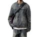 American Style Vintage Washed Denim Jacket For Men, Loose Versatile On The Streets, Stylish And Rugged_mkmklike.com