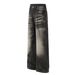 Men's Loose Fit Jeans High Street Style Hand Washed Whisker Texture Design Denim For Men And Women_mkmklike.com