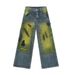 EF JEANS | 2024 New Product, American High Street Loose Mopping Old Retro Tie-dye Ripped Jeans Tide_mkmklike.com