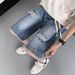 Ripped Denim Shorts Men's Summer Thin American Retro High Street Straight Five-point Pants Casual Versatile Medium Pants Tide_mkmklike.com