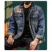 Spring And Autumn Men's High-End Washed Jacket 2025 Fashion Versatile Embroidered American Retro Workwear Denim Coat_mkmklike.com