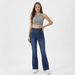Cross-border Foreign Trade Women's Flared Knit Jeans, Comfortable Highly Elastic With Pockets, European And American_mkmklike.com
